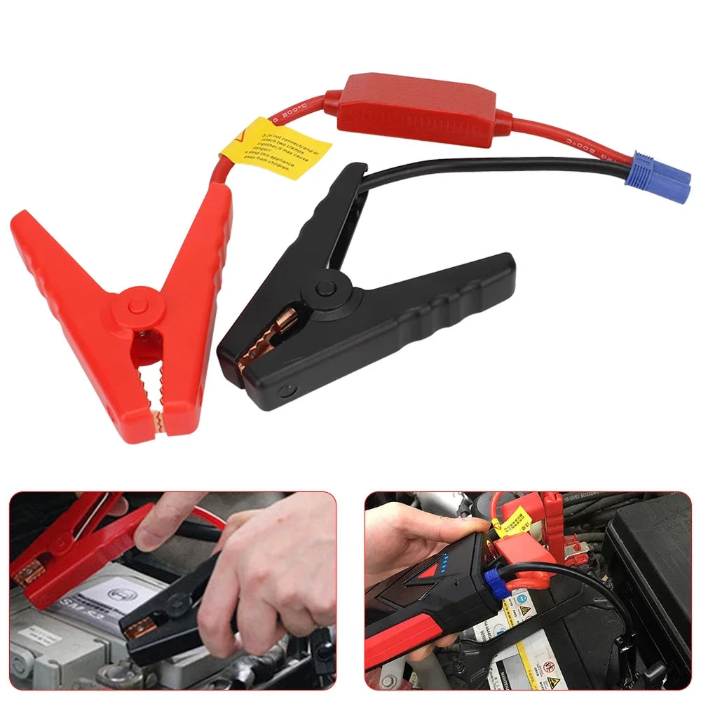 Cable de Arranque de Emergencia 12V con Pinzas y Conector EC5