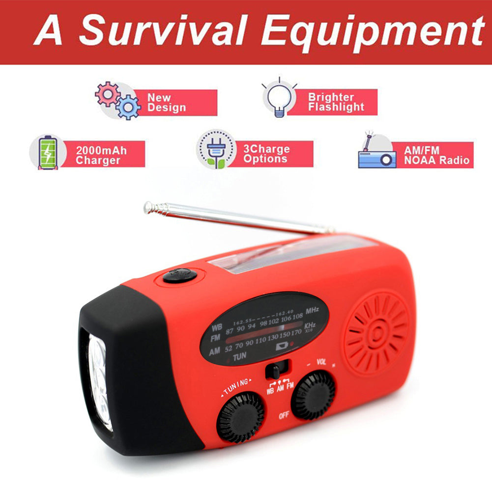 Linterna de Camping Solar con Radio AM/FM y Dinamo
