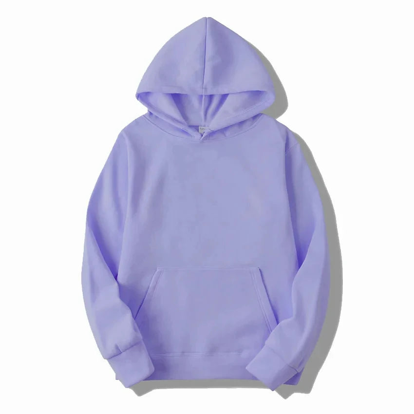 Sudadera con Capucha Casual para Hombre y Mujer, Color Sólido