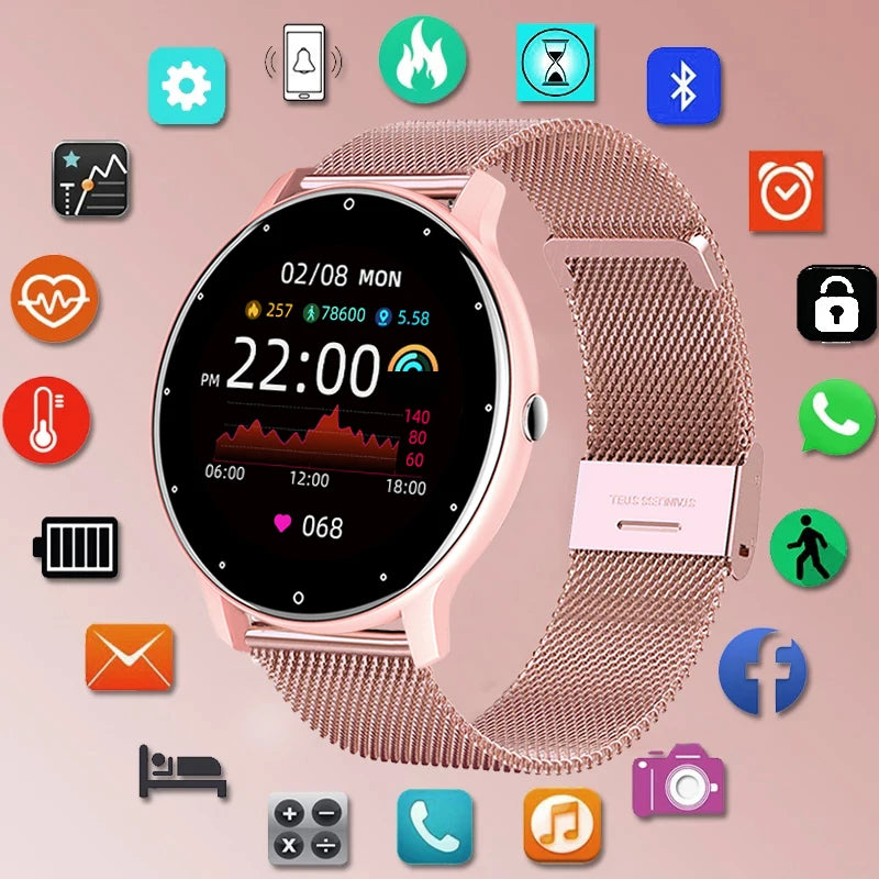 LIGE Reloj Inteligente Mujer Clima Bluetooth