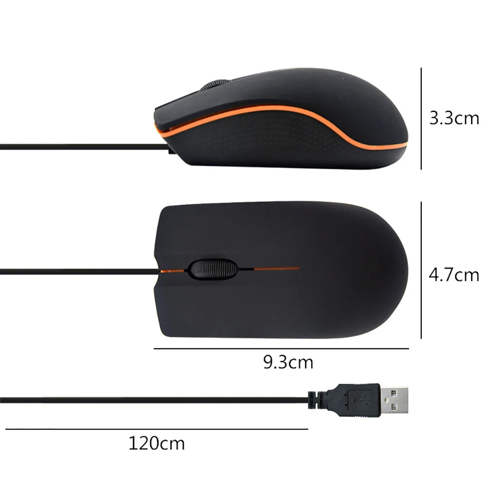 Ratón con cable M20, ratón de oficina para ordenador de 1200DPI, ratón con cable de textura mate antideslizante para ordenador portátil de oficina y hogar