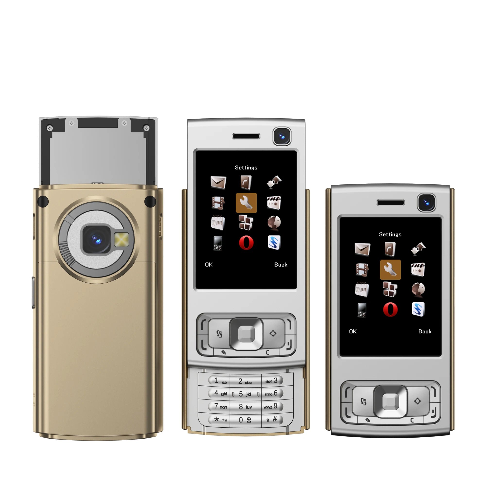 SERVO N95 PRO Slider teléfono móvil 2 SIM llamada grabación velocidad Dial Magic Voice Video Player linterna 2G GSM características teléfonos móviles