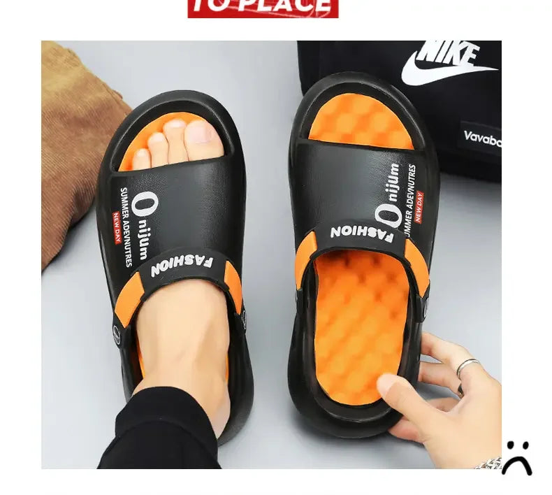 Sandalias slide para hombre en EVA antideslizante para playa e interior