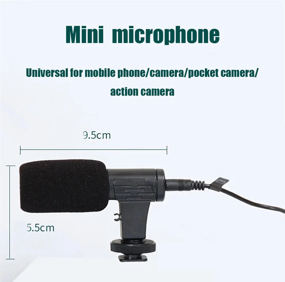 Kit de vlogging para teléfono inteligente con trípode, soporte para teléfono, Mini micrófono, luz de relleno LED, arrancador para TikTok, transmisión en vivo, vídeo, YouTube
