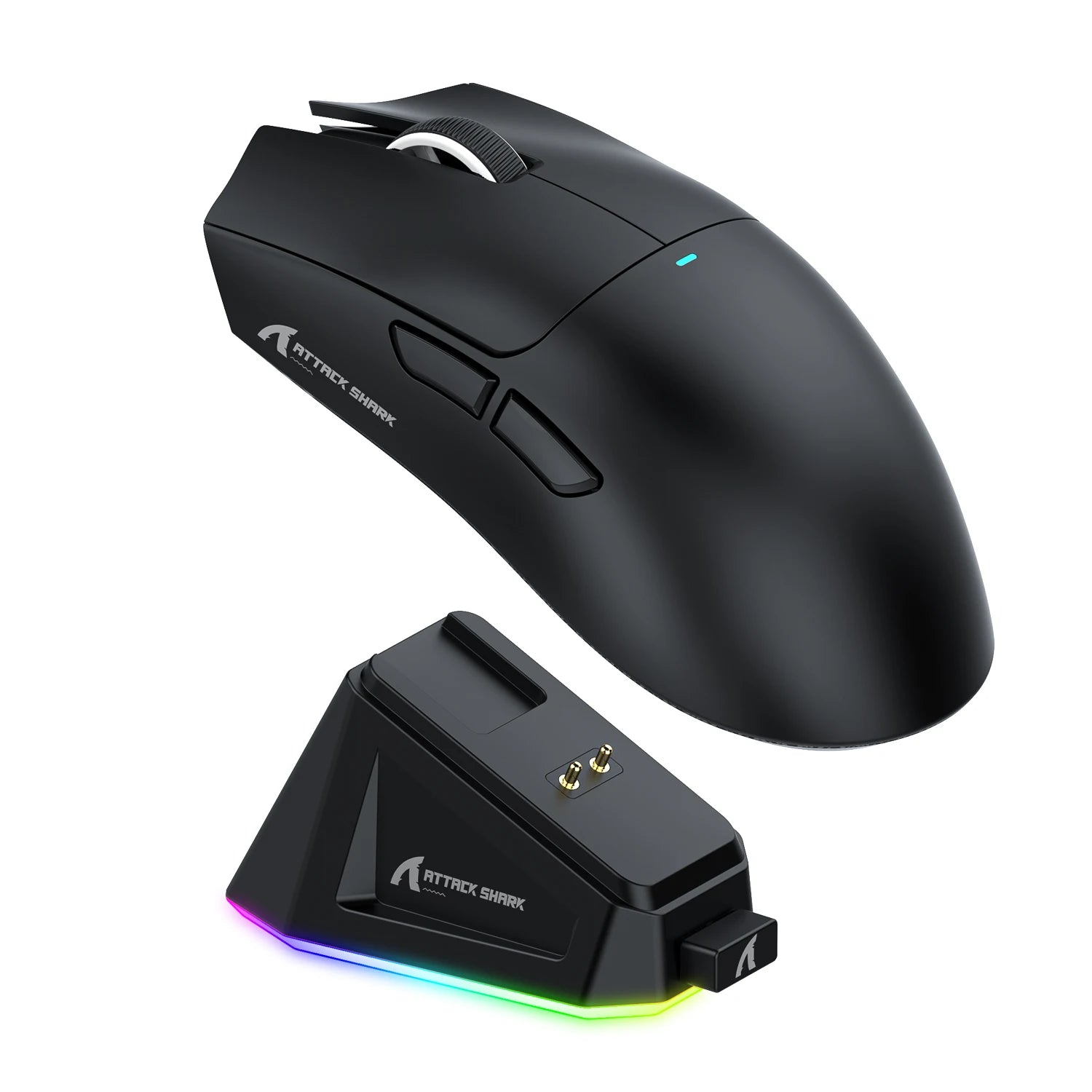 Ratón inalámbrico Bluetooth Attack Shark X11, tres modos, 2,4G, PAW3311, RGB, base de carga magnética para PC, ratón para juegos de deportes electrónicos
