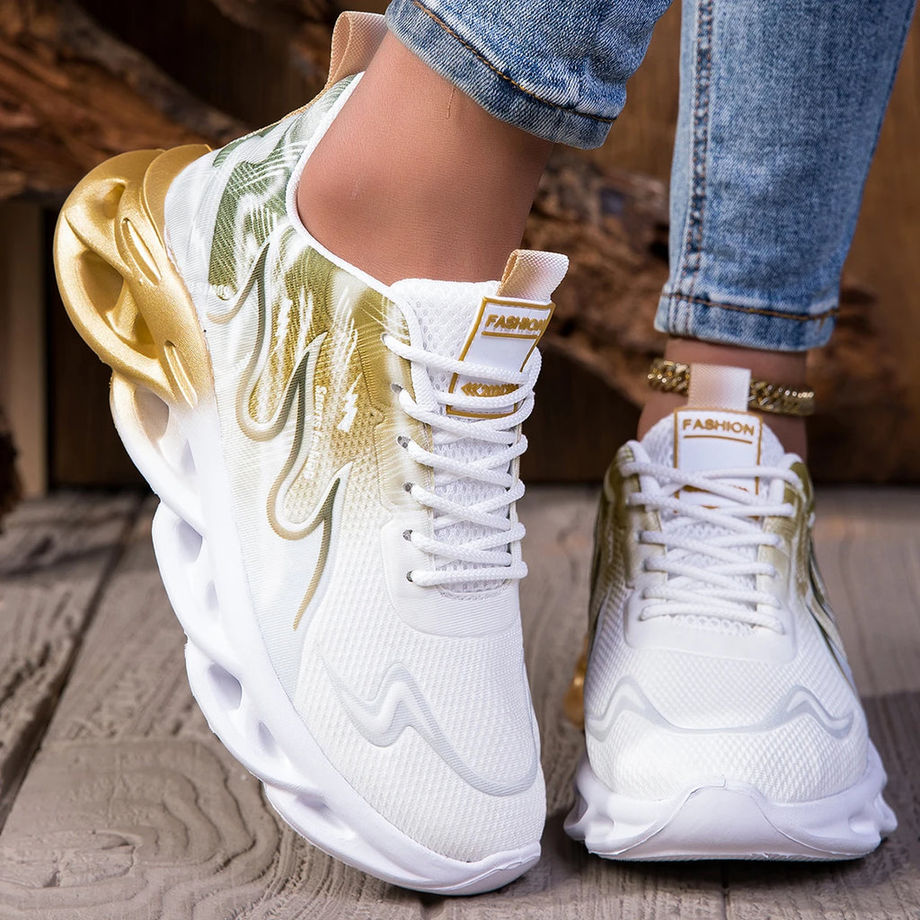 YRZL, zapatillas vulcanizadas para mujer, zapatos deportivos informales ligeros de verano para mujer, zapatillas transpirables para correr, zapatos Tenis para caminar