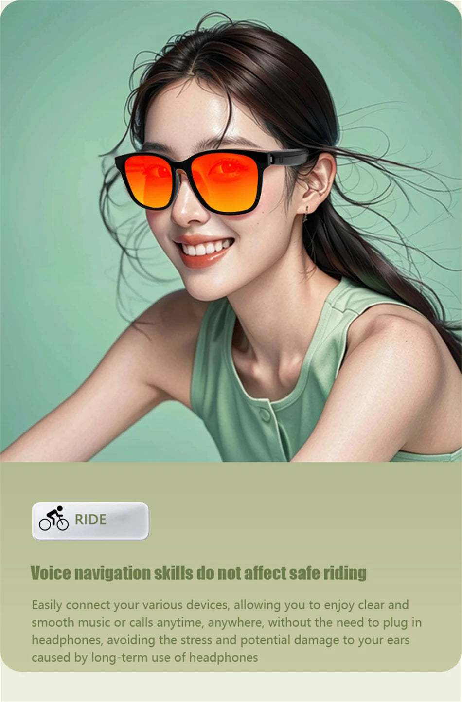 Gafas Inteligentes Bluetooth con Navegación y Música