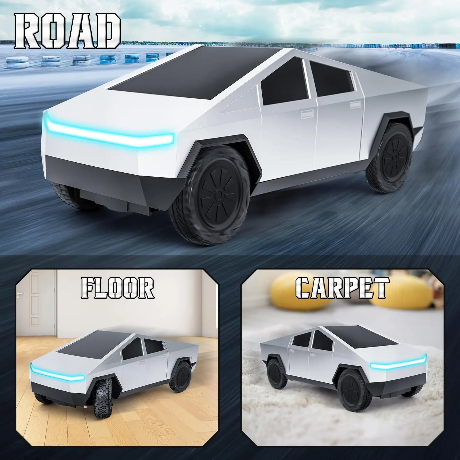 Camioneta RC 1:24, Todoterreno 4WD con Luces LED