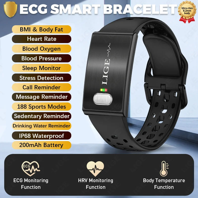 LIGE Pulsera Inteligente ECG+PPG Enfermería