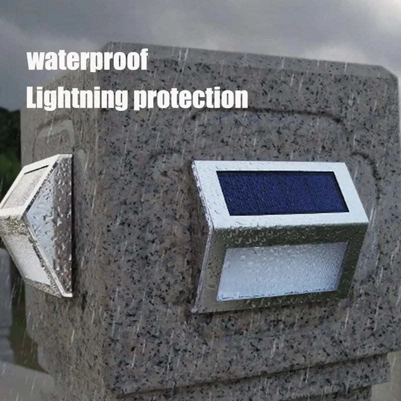 Luz de Paso Solar LED de Acero Inoxidable para Jardín