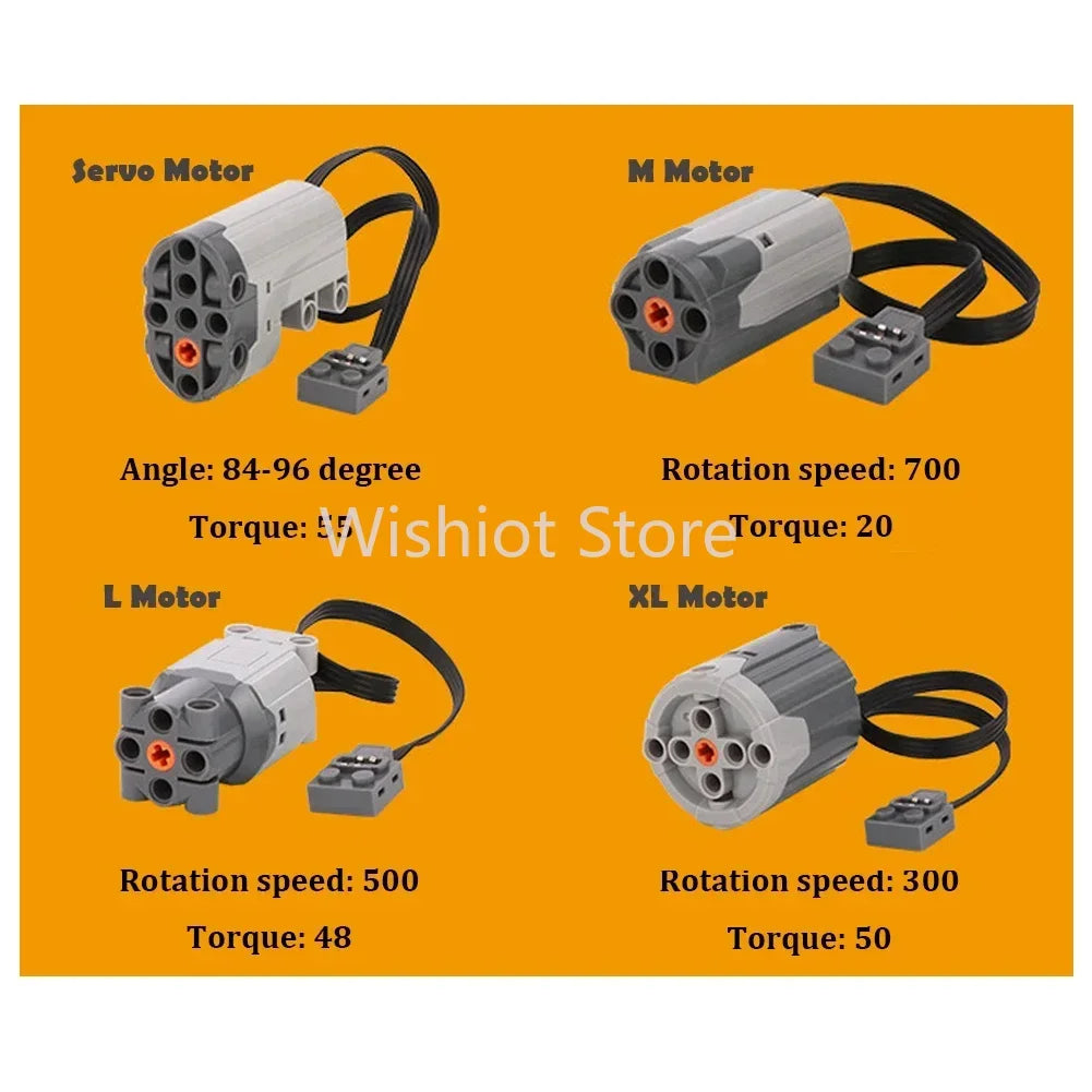 Funciones de energía técnica MOC compatibles con Legoeds, Motor M 8883, Control remoto modificado, grupo de energía, tren, caja de batería de litio 9686