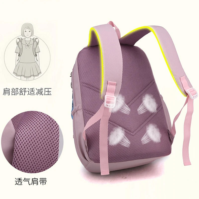 Mochila Escolar Rosa para Niñas y Adolescentes