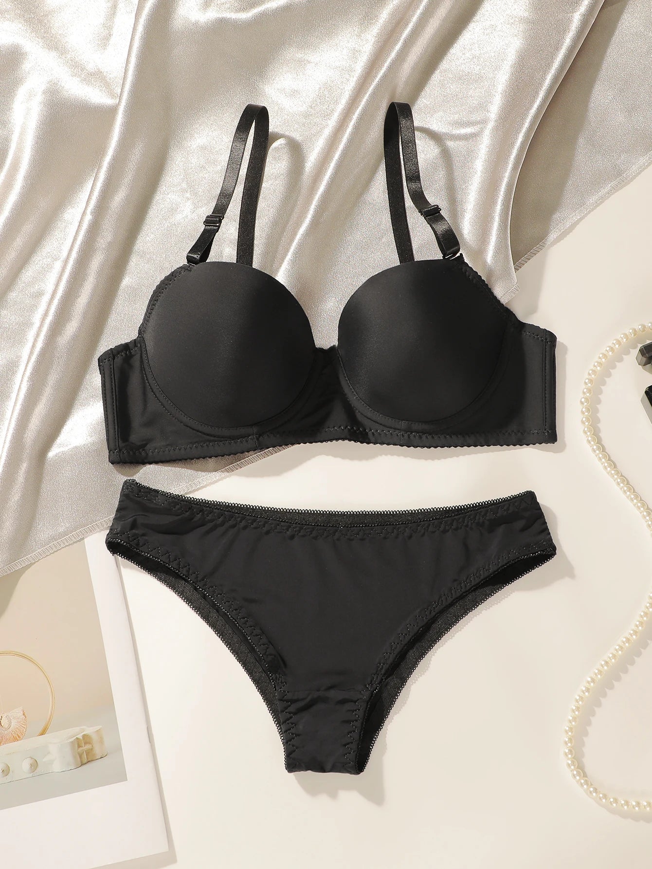 Conjunto de Sujetador Push Up y Bragas para Mujer