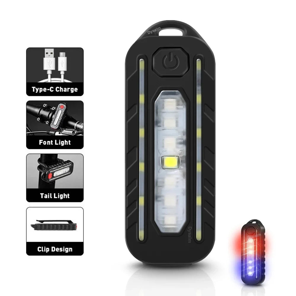 Linterna LED Recargable por USB con Clip para Hombro