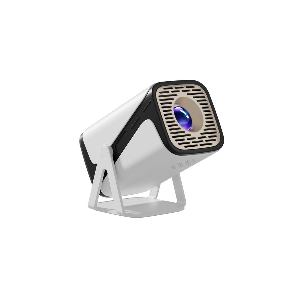 Mini Proyector Inteligente con Wi-Fi y Bluetooth Integrados, Compatible con Reproducción 4K 1080P Ultra HD, para Fiestas en Casa y Exteriores, Portátil