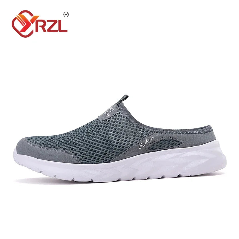 YRZL Zapatos Casuales Hombres Verano Medio Zapatos Zapatillas Diapositivas Slip on Zapatos Hombres Malla Transpirable Suave Cómodo Zapatillas para Hombres
