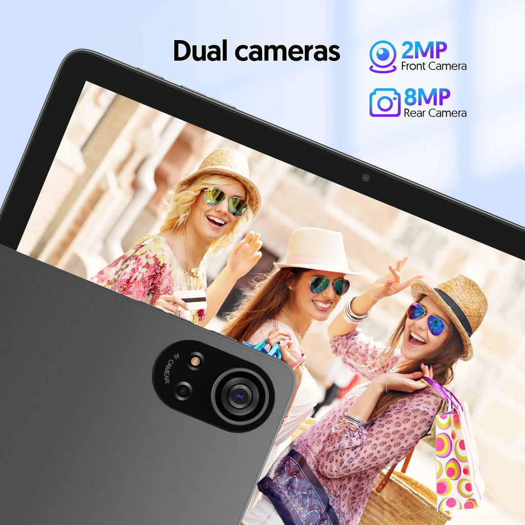 BAKEN tableta Android 15 de 10 pulgadas, procesador penta-core A333, 24GB (6GB + 18GB de expansión) RAM + 128GB ROM, 5G WiFi, 8000mAh