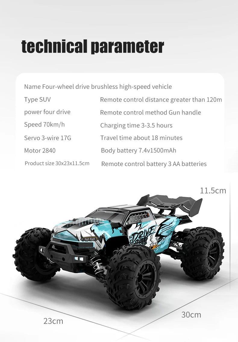 Teeggi 16101 /16102 PRO 1:16 70 KM/H carreras de deriva de alta velocidad SG116 MAX 4WD RC coche todoterreno monstruo camión juguetes para regalo de chico
