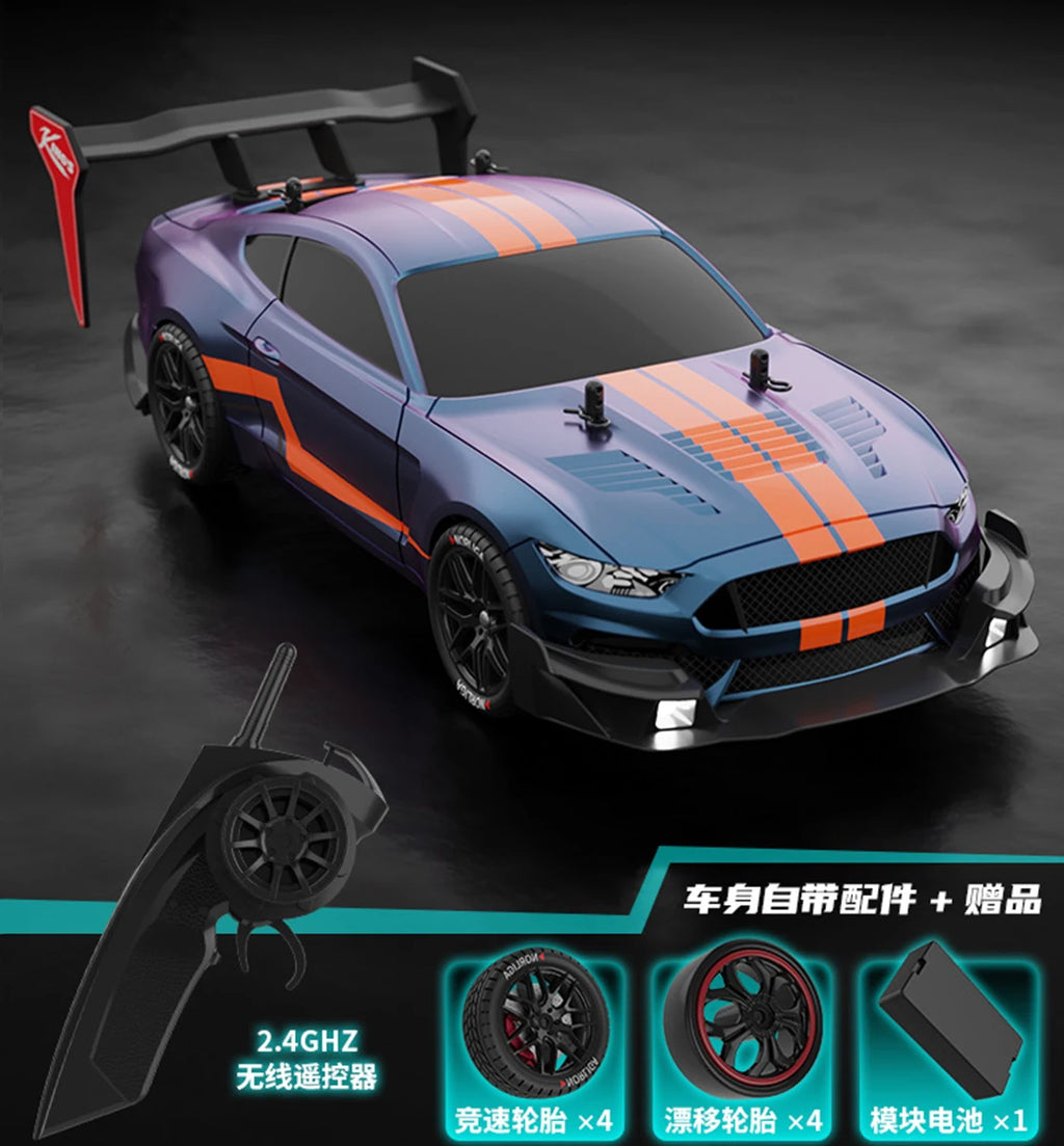 Auto RC Drift Mustang 2.4GHz 4WD Escala 1:14 Alta Velocidad