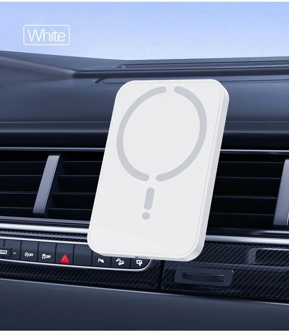 Cargador Inalámbrico Magnético para Coche, Soporte para Teléfono GPS con Ventilación, Compatible con Magsafe iPhone 17 16 15 14 13 12 Pro Max, Carga Rápida
