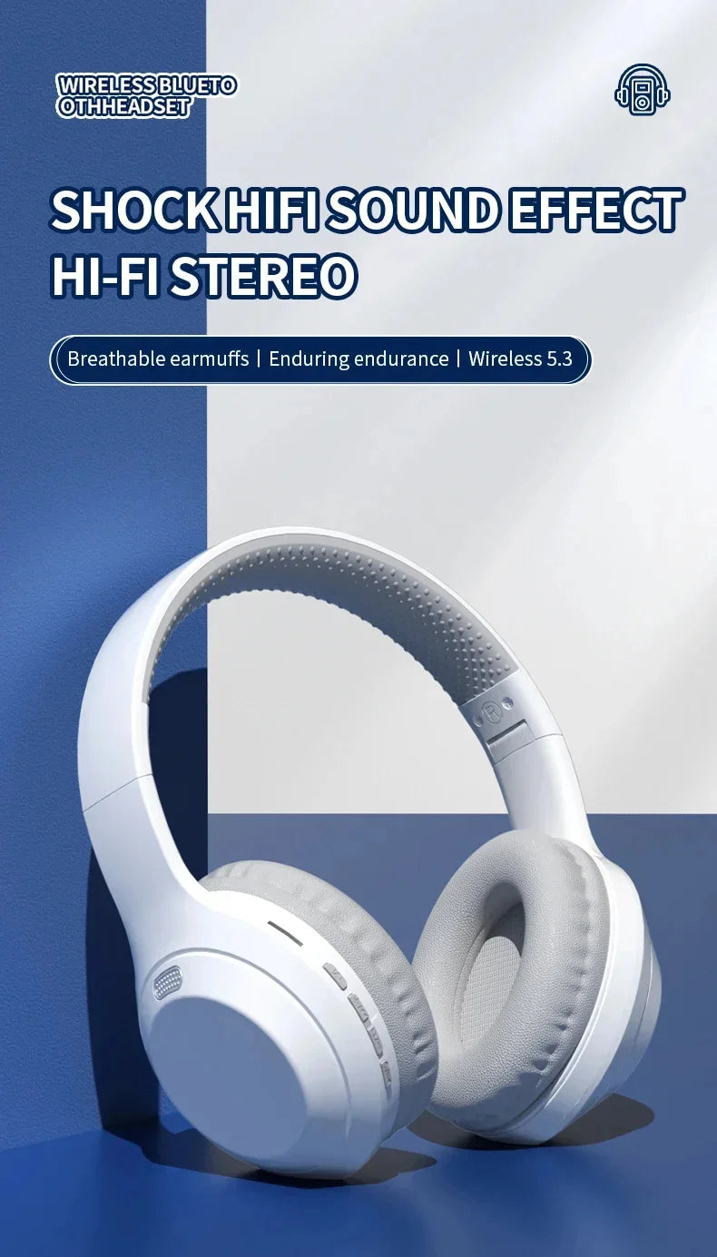 LonMao Auriculares Bluetooth 5.3 Gaming Plegables