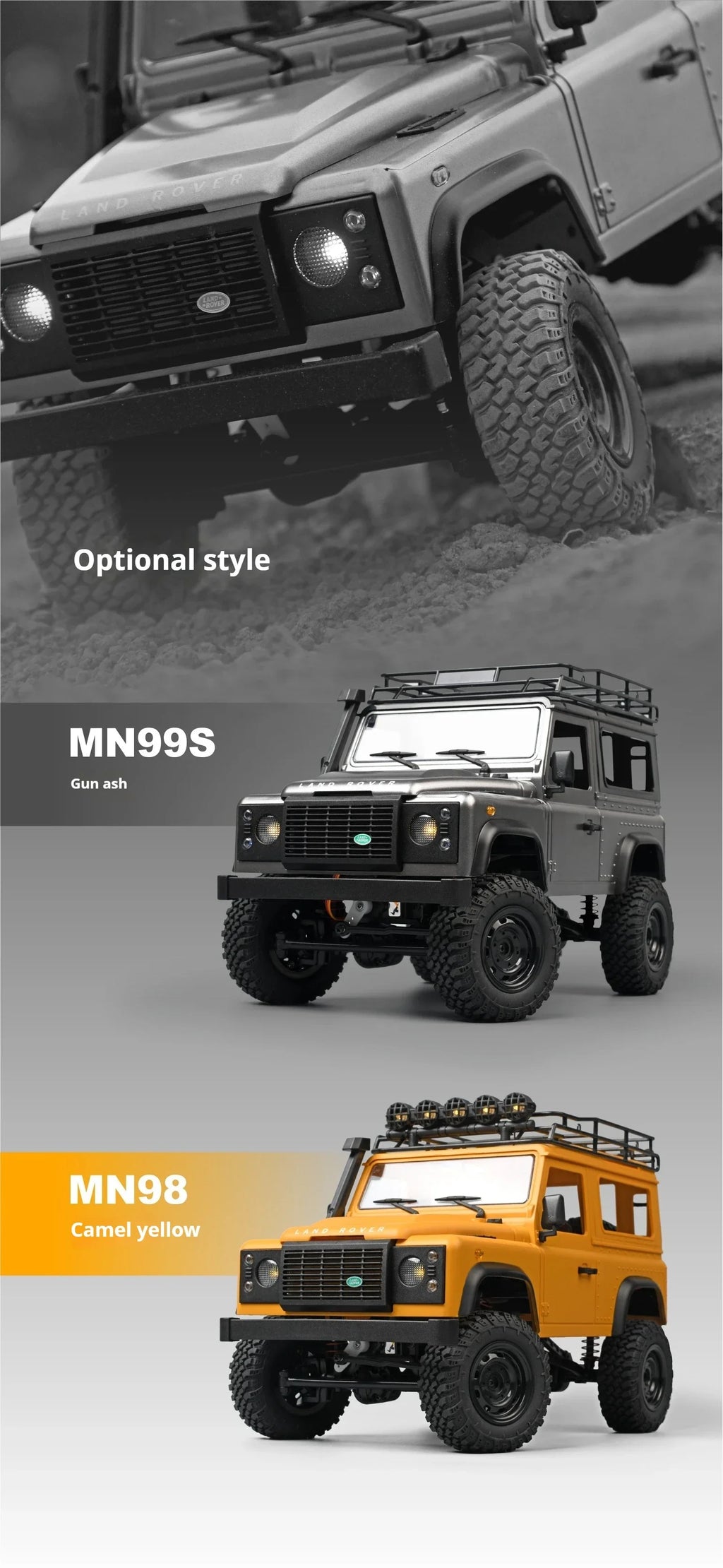 Escala 1:12 MN modelo RTR versión WPL RC coche 2,4G 4WD MN99S RC Rock Crawler MN98 MN99 Defender Pickup camión de Control remoto Juguetes