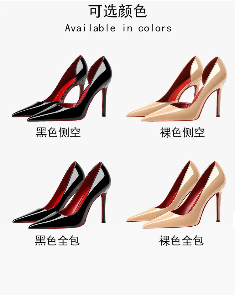 Stilettos de Mujer Punta Fina con Brillantes - Tacones Altos Elegantes