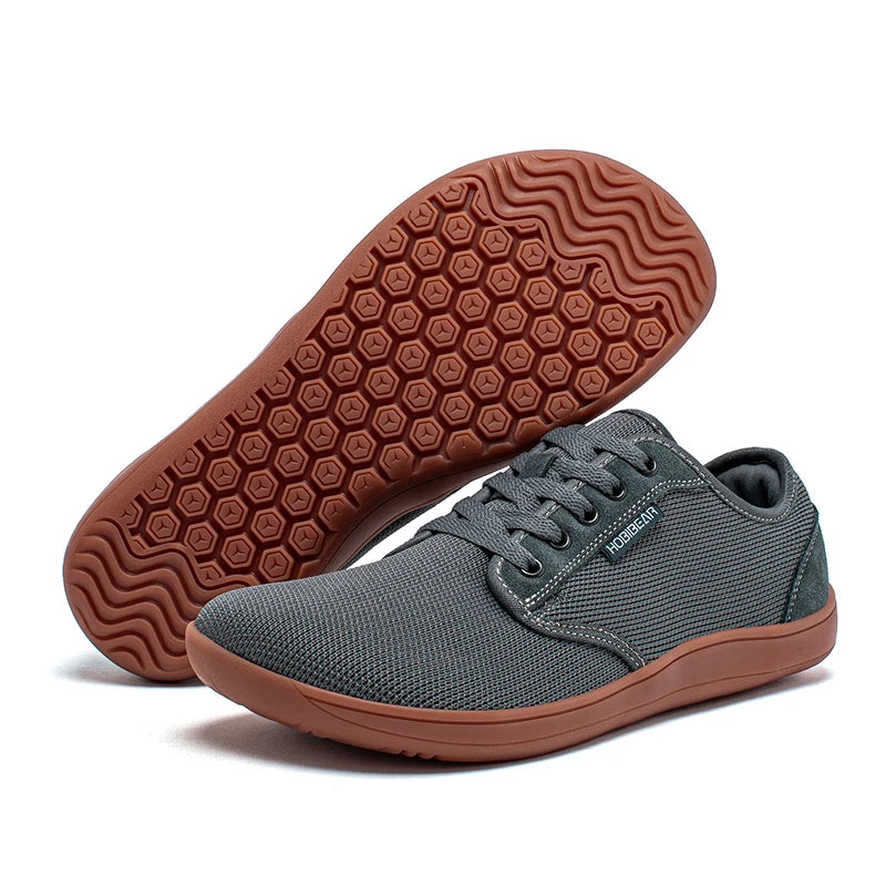HOBIBEAR Zapatos minimalistas descalzos Unisex Punta ancha Zero Drop Zapatillas para caminar Zapatos ligeros y transpirables de malla