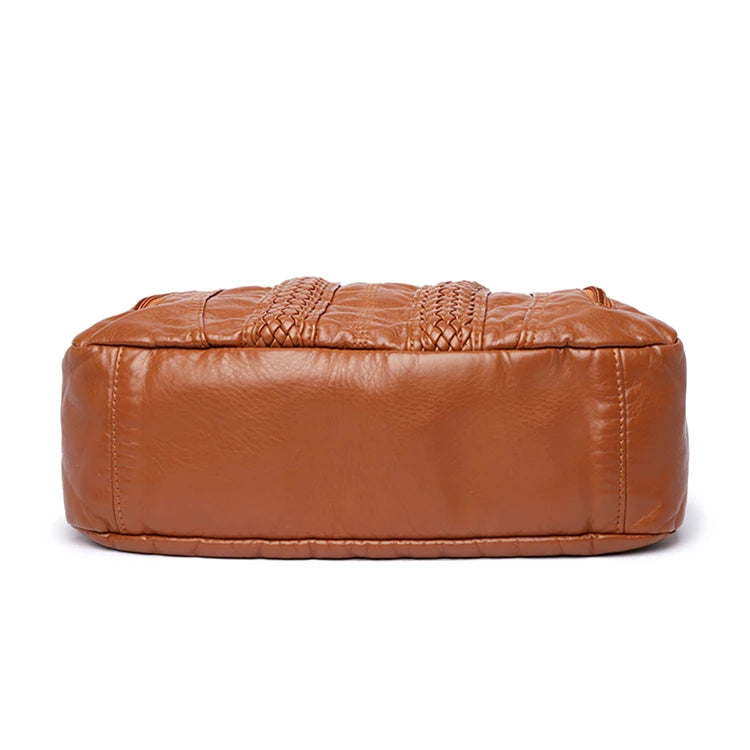 Bolso cruzado retro para mujer, bolso de hombro convertible de gran capacidad y bolso, piel sintética con cremallera, adecuado para da