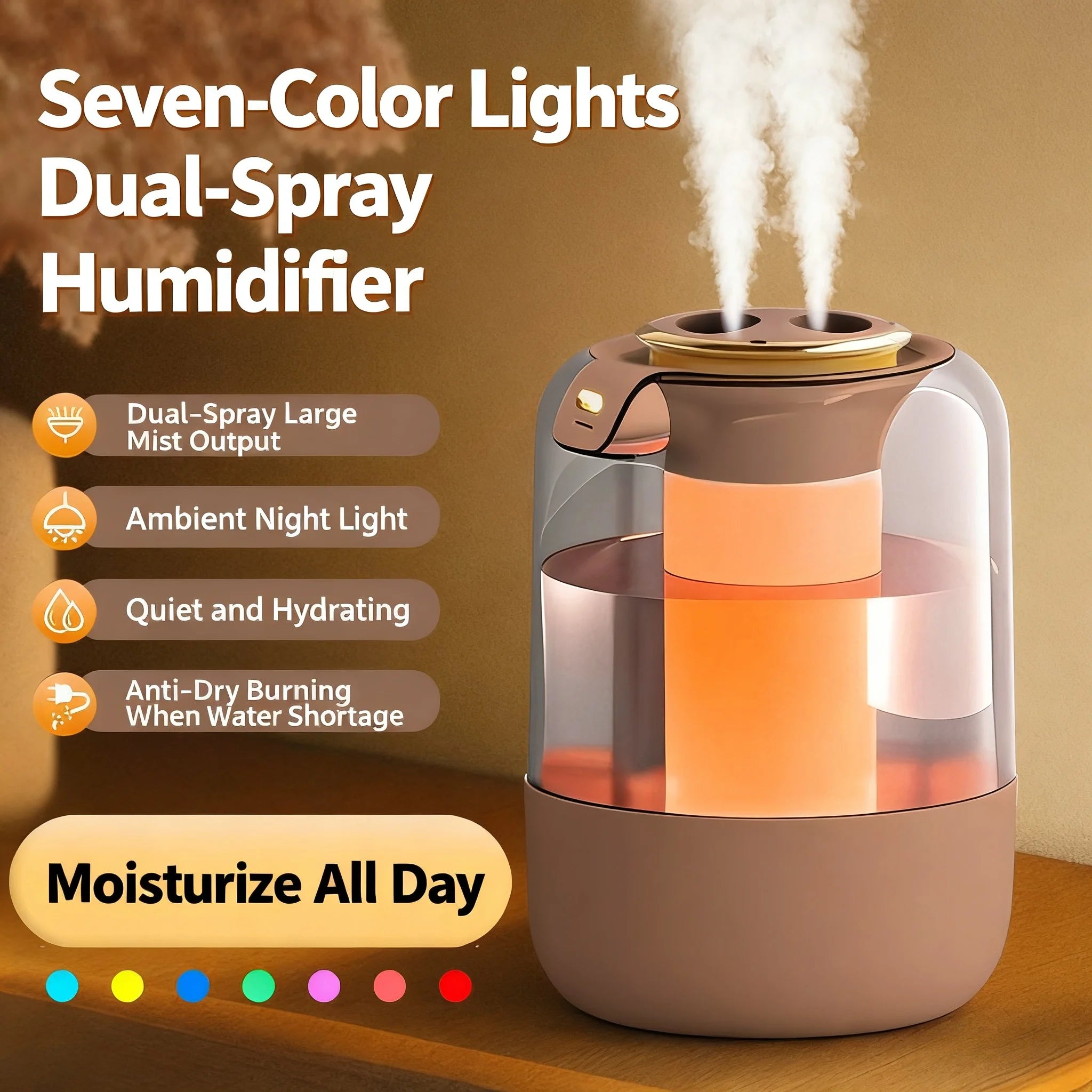 Humidificador de Doble Pulverización con Sensor