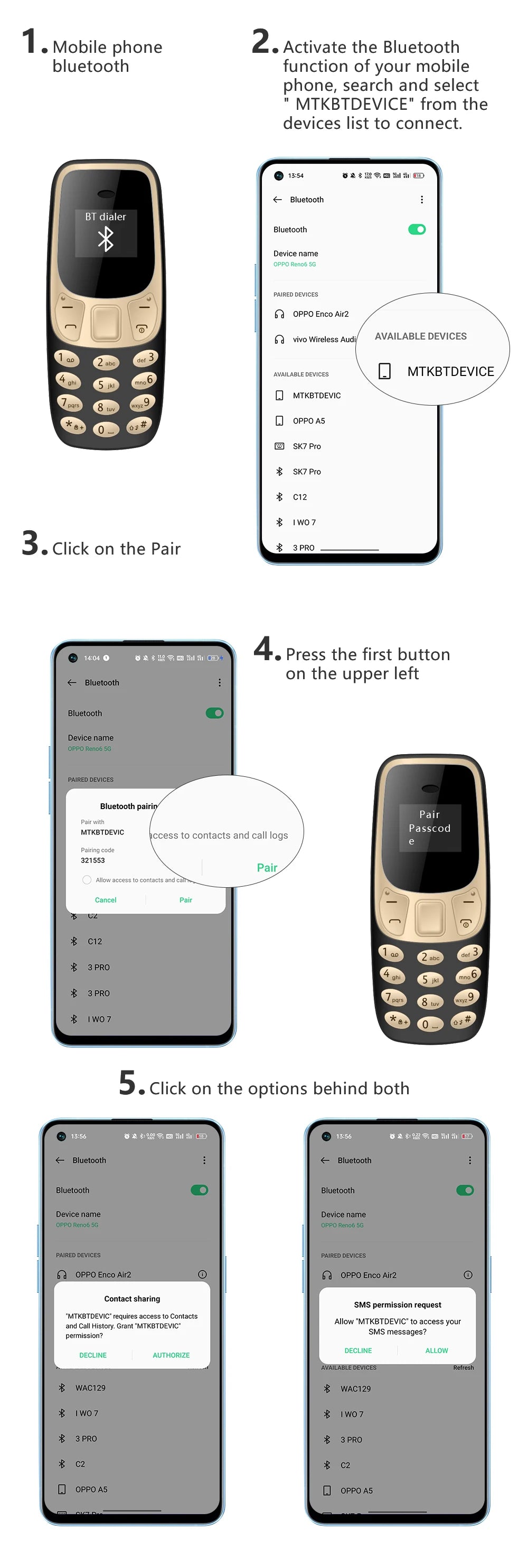 Mini teléfono móvil BM10, 2 tarjetas SIM, auricular Bluetooth, cambiador de voz, grabación de voz de baja radiación, teléfono móvil pequeño multilingüe