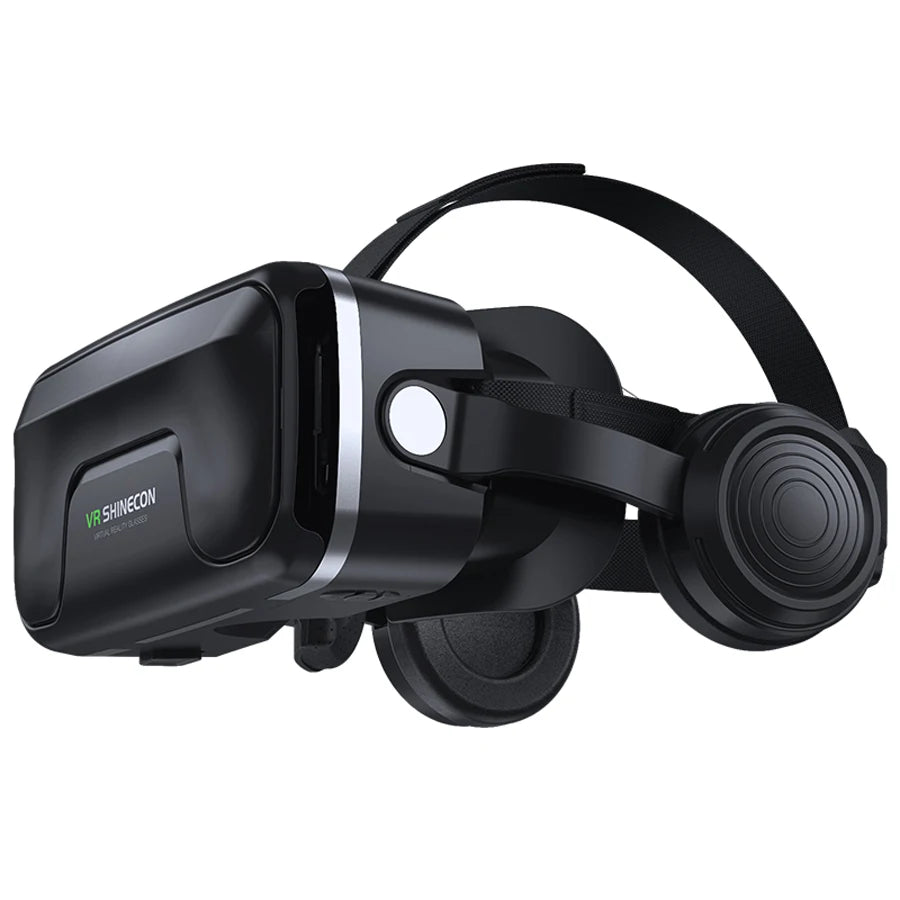 Shinecon-gafas VR con auriculares 3D, dispositivos de realidad Virtual, lentes Viar, gafas para teléfono inteligente, juegos inteligentes, visor móvil