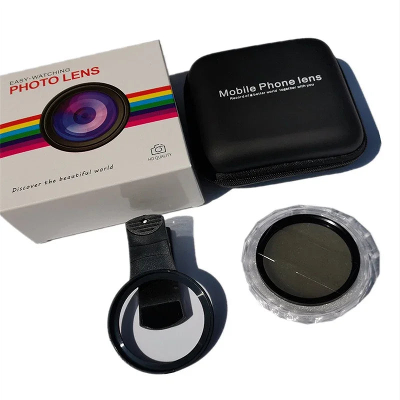 Filtro Lente CPL 52mm para Celular con Clip Universal