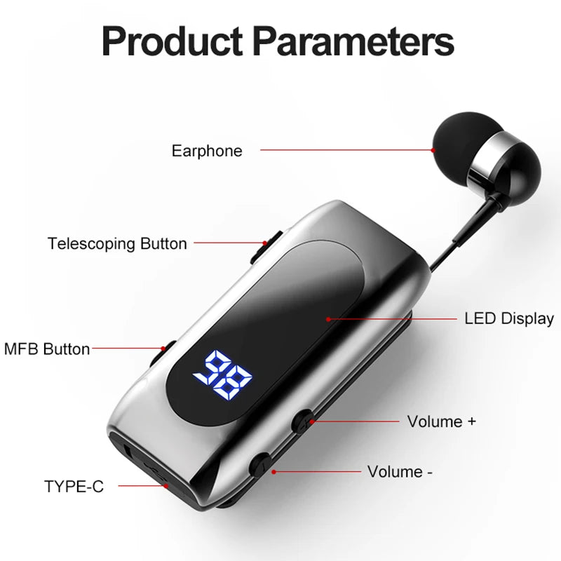 K55 Auriculares Bluetooth con Pantalla LED Digital
