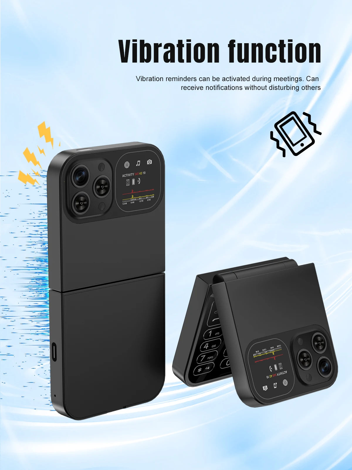 SERVO F15 Mini teléfono móvil pequeño con tapa 2 SIM en espera velocidad Dial linterna de voz mágica grabación de llamadas 2G GSM lindo teléfono móvil plegable
