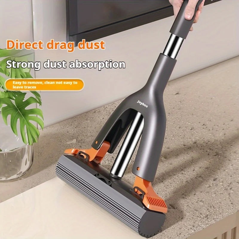 Mini fregona de esponja Joybos con sistema push-pull, uso multiusos
