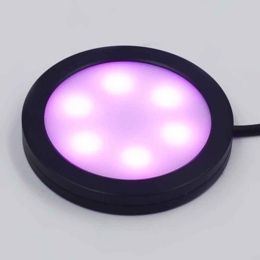 Luz RGB remota de 24 teclas para debajo de gabinete, interruptor USB de 5V, Kit de 1 2 4 6 luces, lámpara delgada para vitrina de cocina, acento de escritorio para Bar en casa