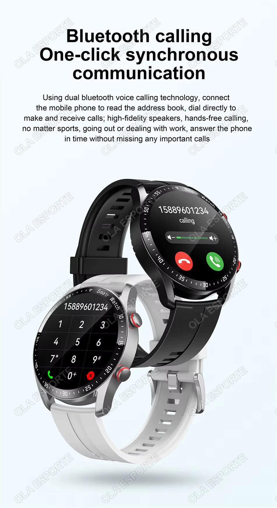 2025 nuevo reloj inteligente para hombres pantalla completamente táctil de 1,5 pulgadas llamada Bluetooth relojes de hombre de negocios Fitnes reloj inteligente deportivo para Android IOS
