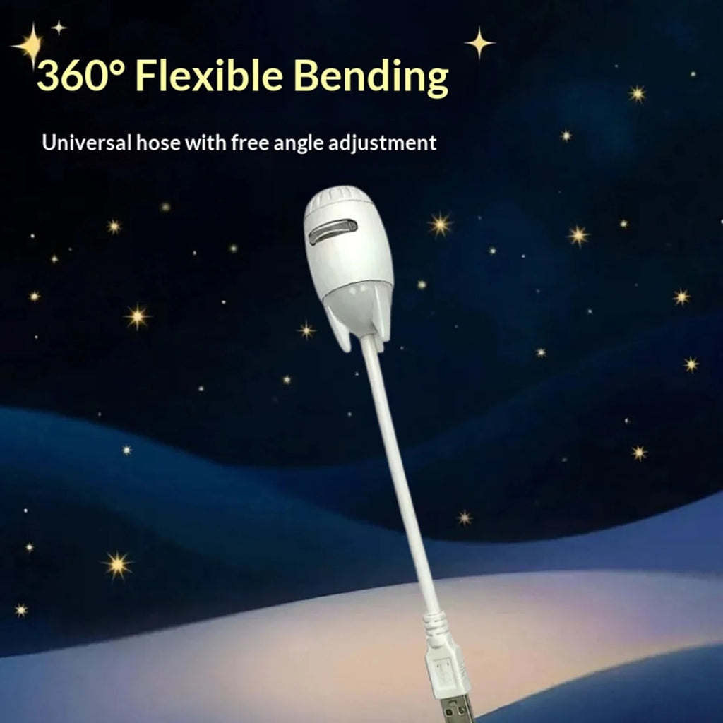Luz Ambiental USB Portátil 360 °   Proyector de Atmósfera Ajustable, Lámpara de Proyección de Estrellas con Intensidad Regulable para Dormitorio y Mesita de Noche