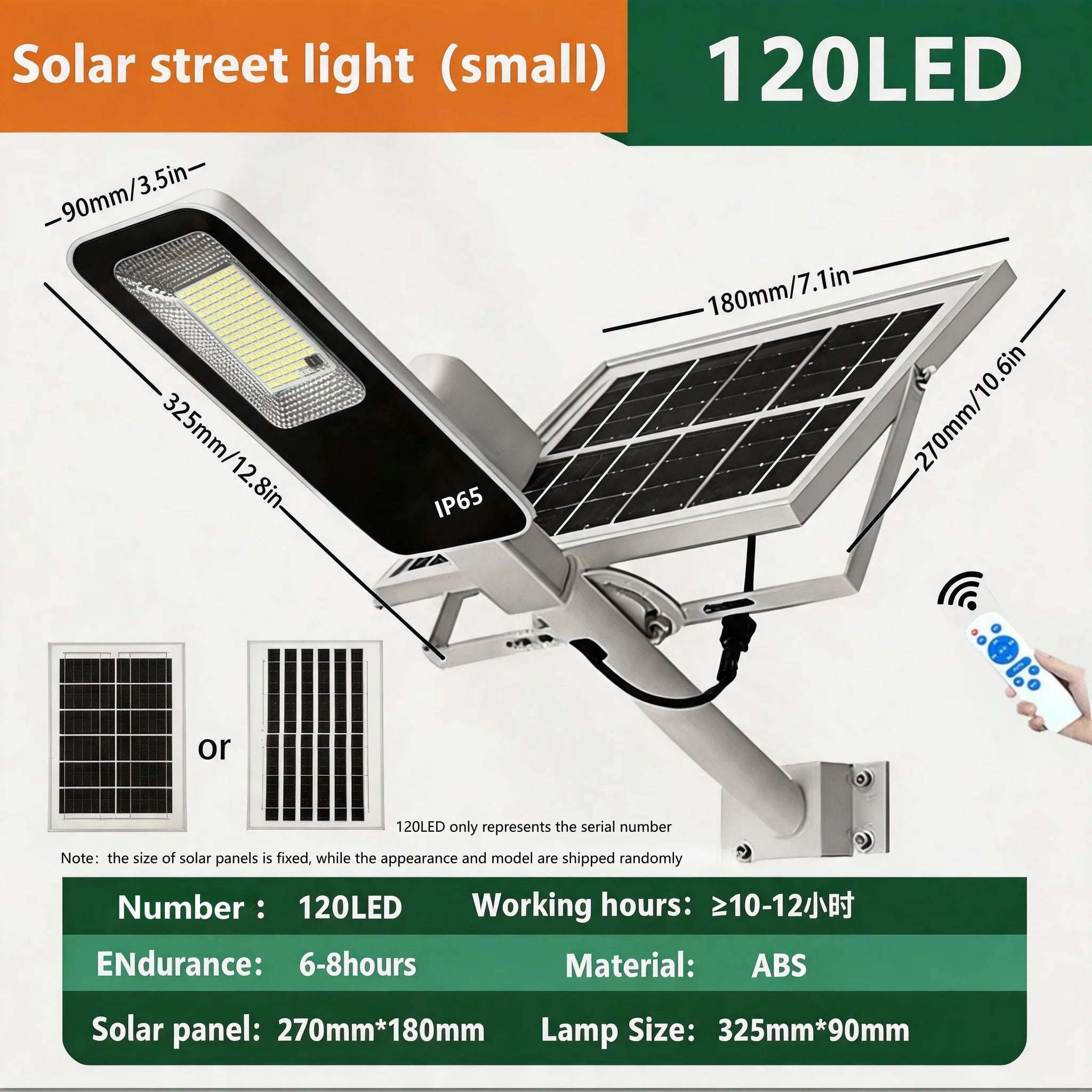 Farola Solar LED para Exterior con Detección Automática IP65