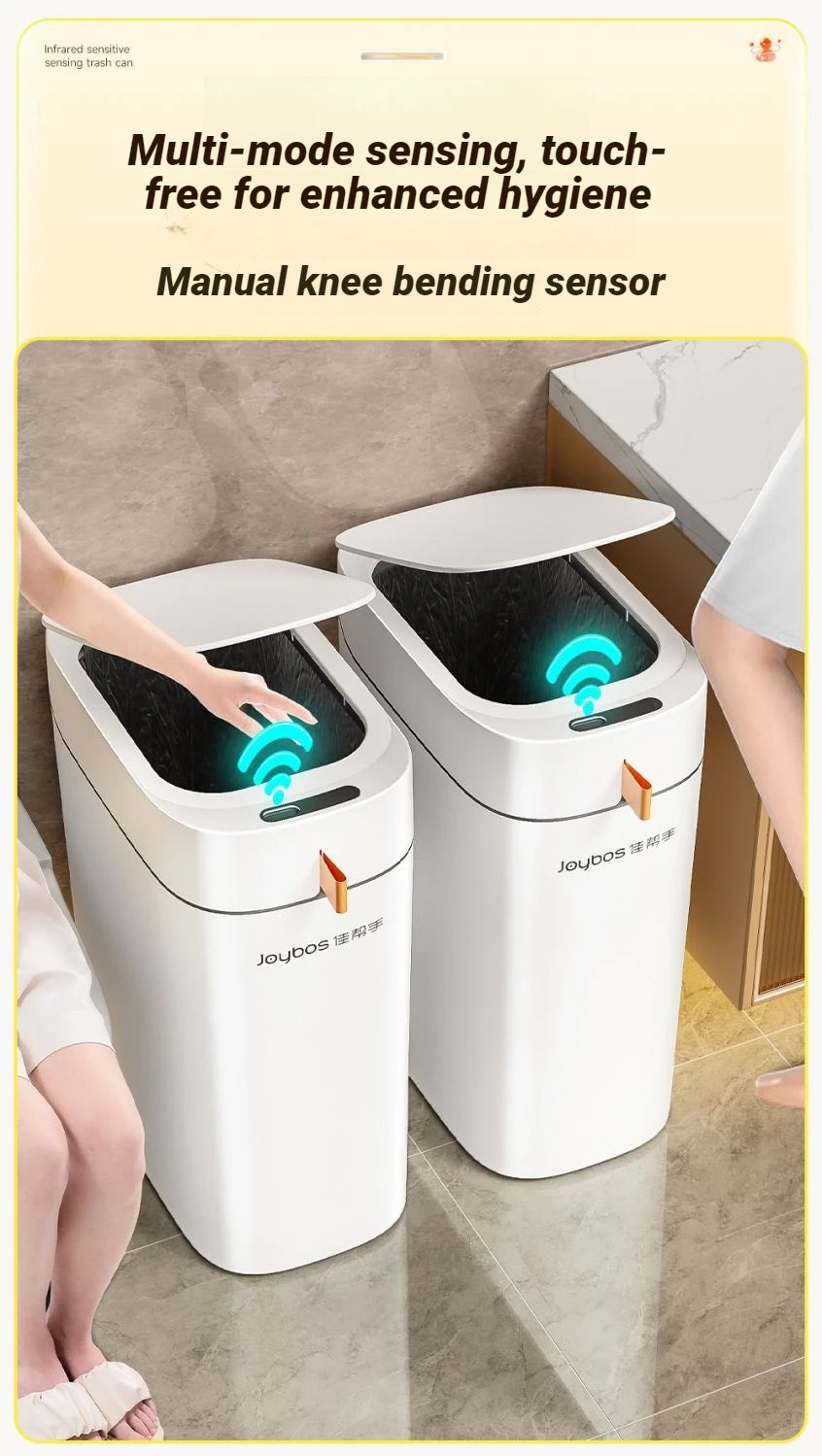Papelera inteligente Joybos con sensor infrarrojo y carga USB