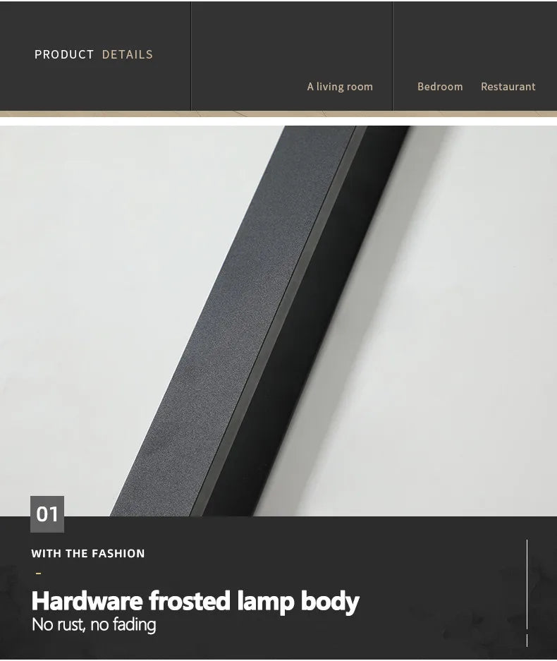 Lámpara de pared impermeable para exteriores, lámparas de pared para jardín, luces LED, fondo de TV nórdico moderno para sala de estar, IP65, arandela de pared de 110/220v