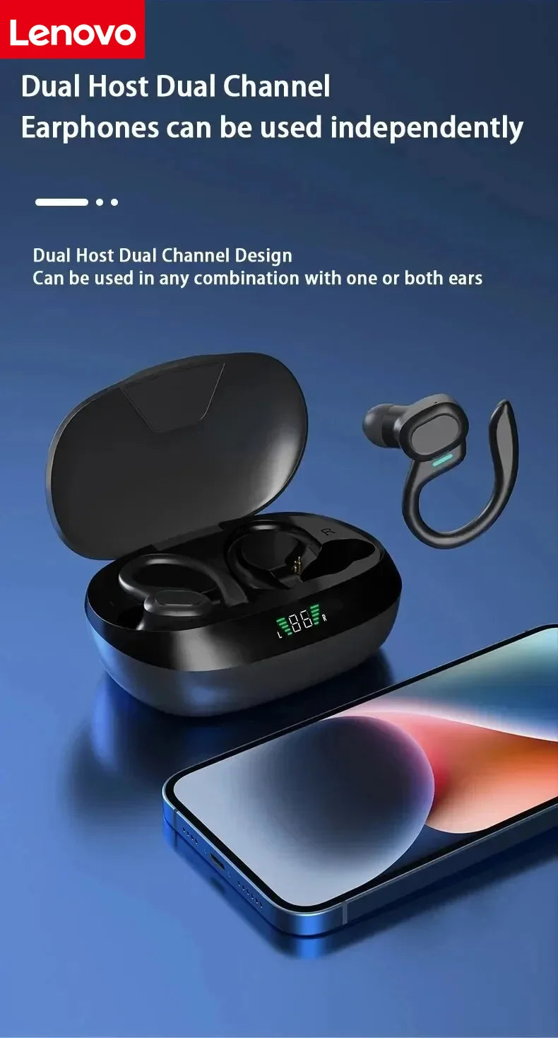 Lenovo Auriculares Bluetooth 5.3 Deportivos Batería Larga