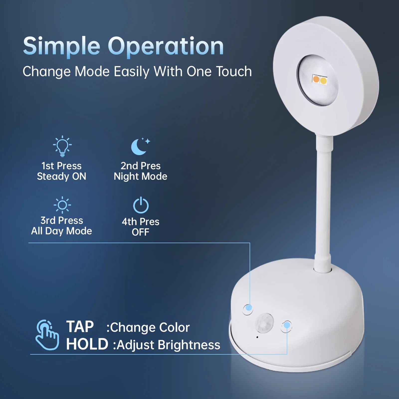 Lámpara de Pared LED RGB con Sensor, 16 Colores