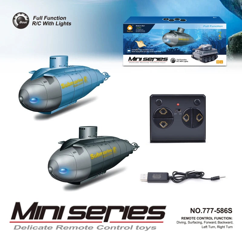 Mini Barco Submarino RC Eléctrico de Alta Velocidad para Niños