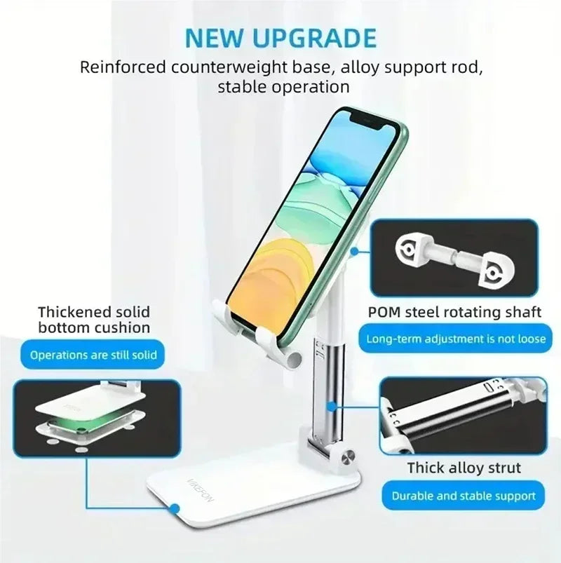 Soporte Universal para Teléfono Móvil, Soporte de Escritorio para Tablet, Soporte Ajustable para Escritorio, Soporte Flexible para Transmisión en Vivo, Compatible con Todos los Teléfonos