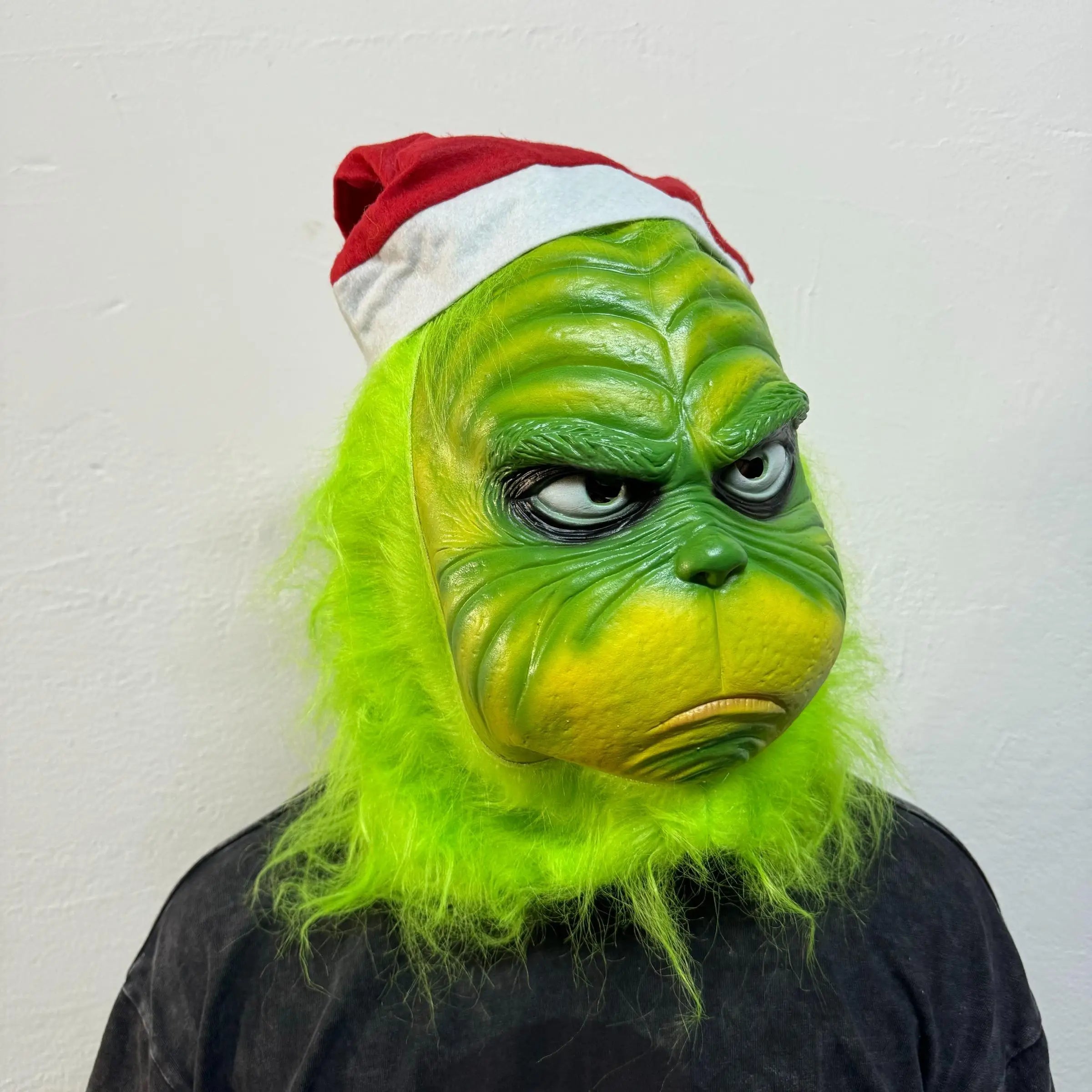 Máscara de Halloween de juego de rol de monstruo verde, disfraz de látex, accesorios de fiesta, accesorios de decoración de disfraces verdes