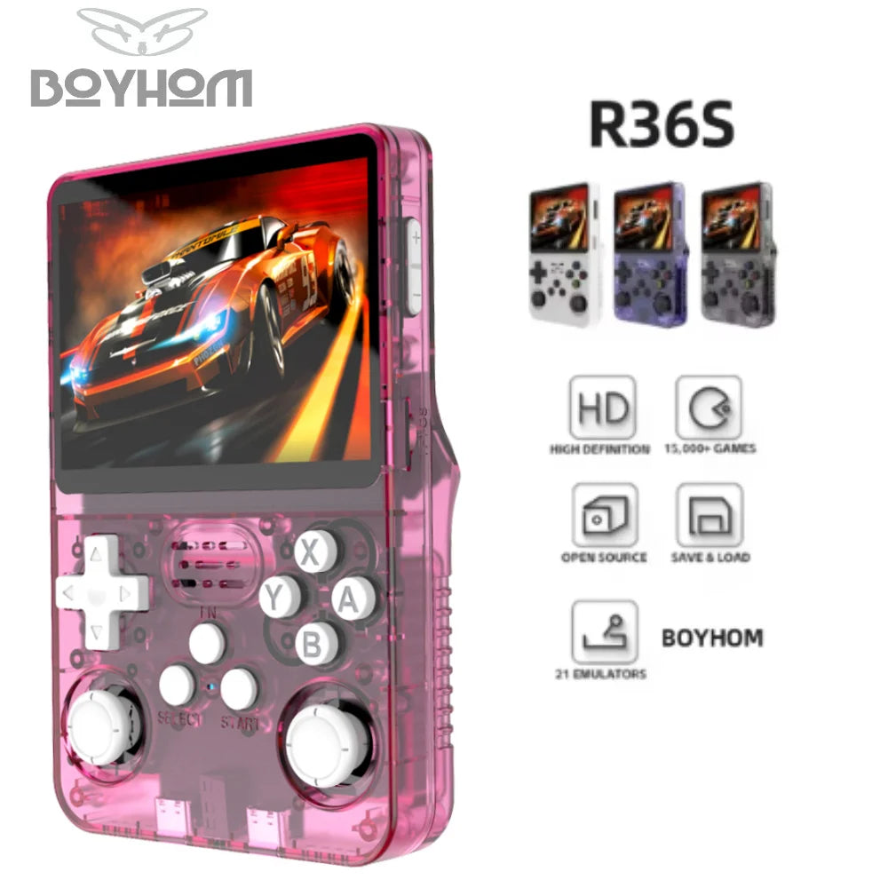 Consola de Videojuegos Retro R36S, Sistema Linux, Pantalla IPS 3.5 Pulgadas