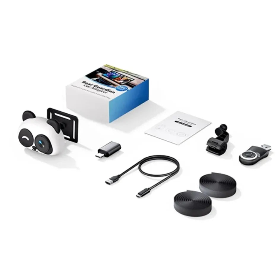 Adaptador Inalámbrico CarPlay Cabin Care, Cámara para Auto HD 1080P para Bebés, 150 °   Monitor de visión nocturna gran angular con pantalla dividida para el asiento trasero