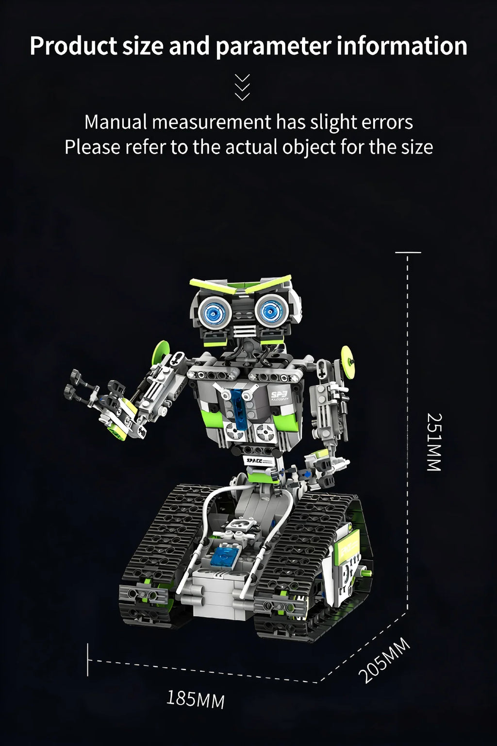 Bloques de construcción de robots con control remoto programable, juego de juguetes de ensamblaje electrónico de 757 piezas, decoración del hogar, regalos de cumpleaños y días festivos